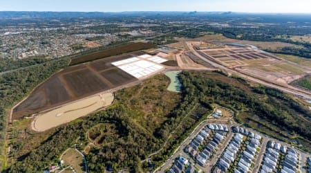 Aerial photo of development site