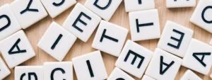 Scrabble tiles